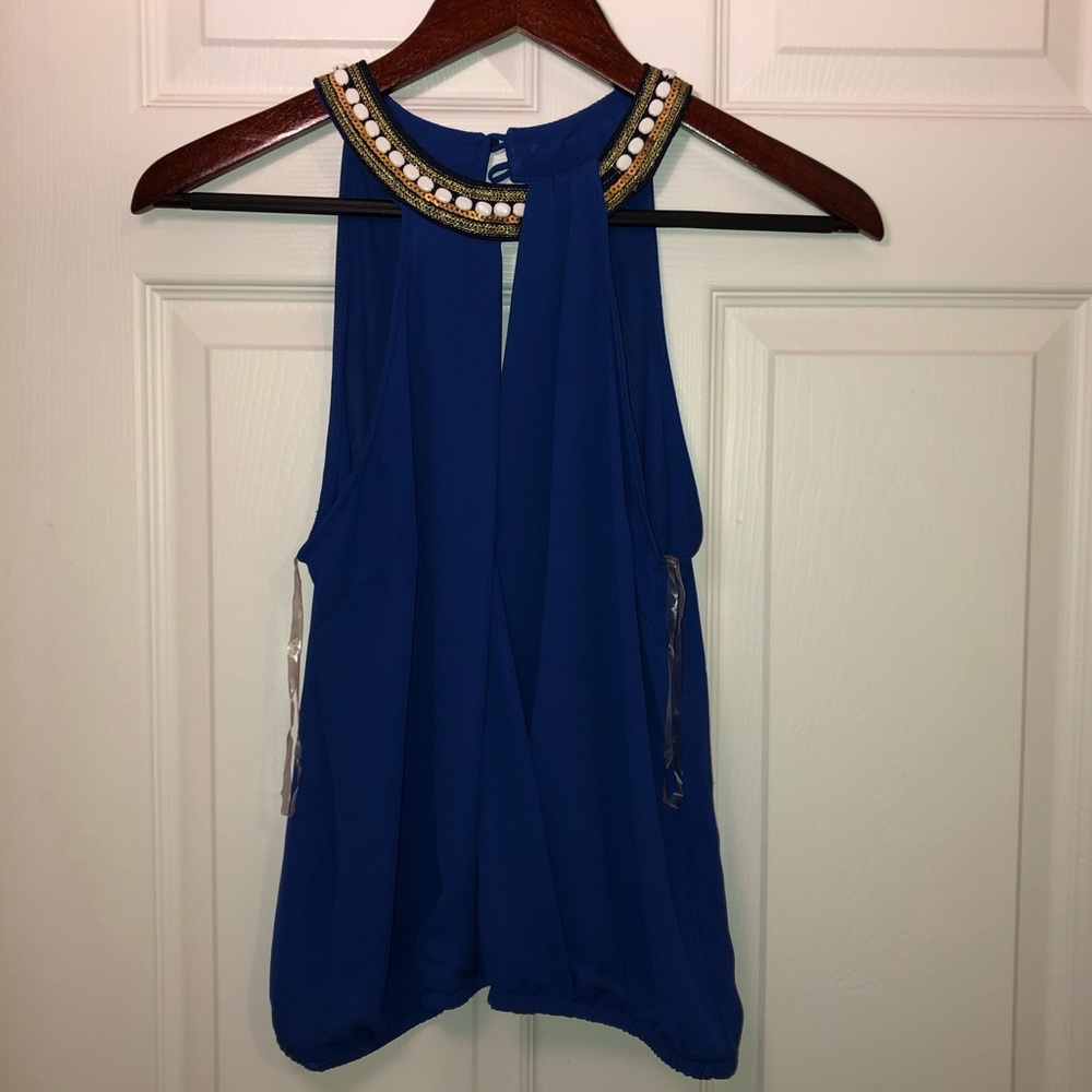 High Neck Surplice Top